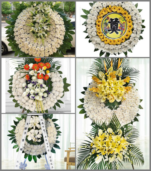 湖北黄冈市黄梅县濯港镇王四村花圈速递